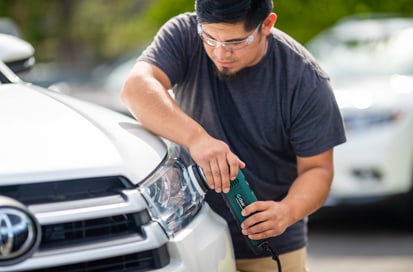 headlight restoration polishing - glasweld